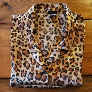 Animal Print Satin PJ set